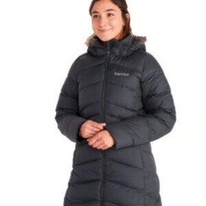NEW! Marmot Montréal Down Puffer Snow Jacket, grey, wmns size XL